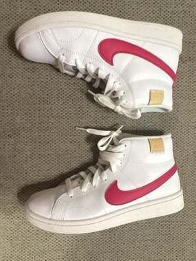 Nike Court Royale 2 Mid Women's White and Rush Pink Sneakers CT1725-104
